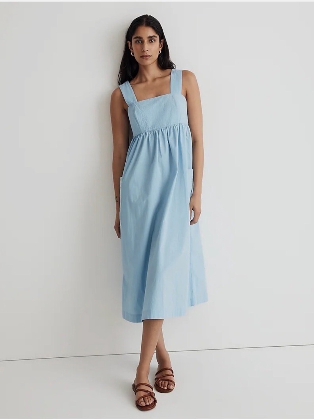 Madewell Light Blue Empire Midi Dress